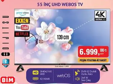 DİJİTSU 55 İNÇ UHD WEBOS TV DİJİTSU 55 İNÇ UHD WEBOS TV